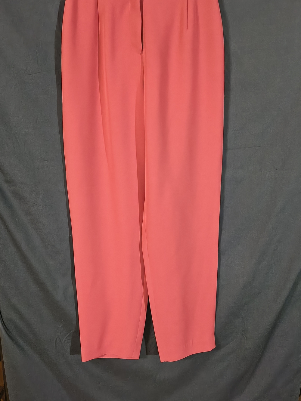 Petite Sophisticate Coral Straight-Leg Trousers